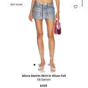 EB Denim Micro Denim Skirt